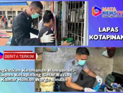 Tingkatkan Keamanan Ramadhan, Lapas Kotapinang Gelar Razia Kamar Hunian Warga Binaan