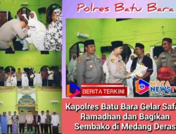 Kapolres Batu Bara Gelar Safari Ramadhan dan Bagikan Sembako di Medang Deras