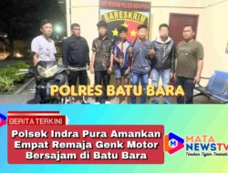Polsek Indra Pura Amankan Empat Remaja Genk Motor Bersajam di Batu Bara
