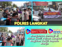 Hangatnya Berbagi di Bulan Suci: Polres Langkat Bagikan Takjil kepada Warga