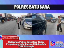 Satlantas Polres Batu Bara Gelar Pengaturan Lalu Lintas di Sejumlah Titik Strategis