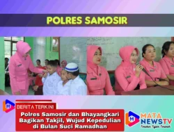 Polres Samosir dan Bhayangkari Bagikan Takjil, Wujud Kepedulian di Bulan Suci Ramadhan