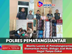 Wanita Lansia di Pematangsiantar Diamankan Polisi, Diduga Jual Rokok Ilegal Tanpa Cukai