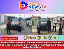 Kanit Sabhara Polsek Labuhan Ruku Gencar Sosialisasi Antisipasi Kejahatan dan Himbauan Kamtibmas di Grand Asia, Batu Bara