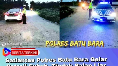 Satlantas Polres Batu Bara Gelar Patroli Subuh, Tindak Balap Liar dan Penggunaan Knalpot Bising