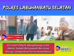Personel Polsek Silangkitang Gelar Shalat Subuh Berjamaah Bersama Warga, Sampaikan Pesan Kamtibmas