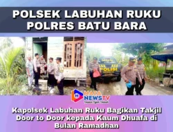 Kapolsek Labuhan Ruku Bagikan Takjil Door to Door kepada Kaum Dhuafa di Bulan Ramadhan,