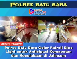 Polres Batu Bara Gelar Patroli Blue Light untuk Antisipasi Kemacetan dan Kecelakaan di Jalinsum