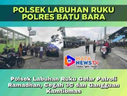 Polsek Labuhan Ruku Gelar Patroli Ramadhan, Cegah 3C dan Gangguan Kamtibmas