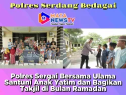 Polres Sergai Bersama Ulama Santuni Anak Yatim dan Bagikan Takjil di Bulan Ramadan