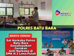 Sat Narkoba Polres Batu Bara Sosialisasikan Gerakan Anti-Narkoba di SMK N 2 Lima Puluh