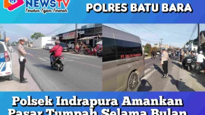 Polsek Indrapura Amankan Pasar Tumpah Selama Bulan Suci Ramadhan 1446 H