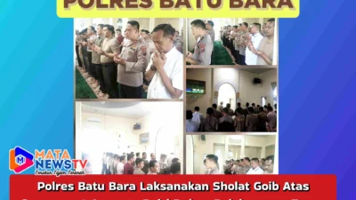 Polres Batubara Gelar Shalat Gaib untuk Tiga Anggota Polri yang Gugur di Way Kanan