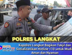 Kapolres Langkat Bagikan Takjil dan Sosialisasikan Hotline 110 untuk Mudik Aman dan Nyaman