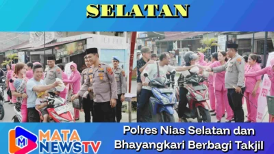 Polres Nias Selatan dan Bhayangkari Berbagi Takjil Gratis untuk Pengguna Jalan