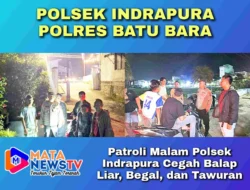 Patroli Malam Polsek Indrapura Cegah Balap Liar, Begal, dan Tawuran