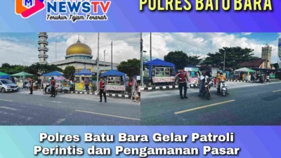 Polres Batu Bara Gelar Patroli Perintis dan Pengamanan Pasar Tumpah di Bulan Ramadhan