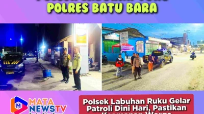 Polsek Labuhan Ruku Gelar Patroli Dini Hari, Pastikan Keamanan Warga