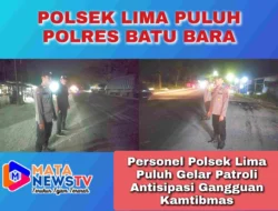 Personel Polsek Lima Puluh Gelar Patroli Antisipasi Gangguan Kamtibmas