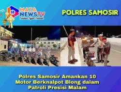 Polres Samosir Amankan 10 Motor Berknalpot Blong dalam Patroli Presisi Malam