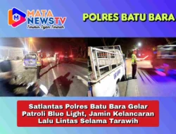Satlantas Polres Batu Bara Gelar Patroli Blue Light, Jamin Kelancaran Lalu Lintas Selama Tarawih
