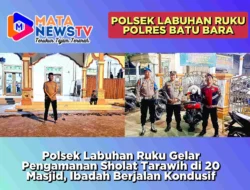 Polsek Labuhan Ruku Gelar Pengamanan Sholat Tarawih di 20 Masjid, Ibadah Berjalan Kondusif