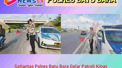 Satlantas Polres Batu Bara Gelar Patroli Kibas Bendera, Cegah Balap Liar dan Kejahatan Jalanan