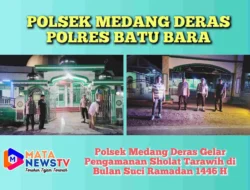 Polsek Medang Deras Gelar Pengamanan Sholat Tarawih di Bulan Suci Ramadan 1446 H