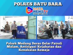 Polsek Medang Deras Gelar Patroli Malam, Antisipasi Kejahatan dan Kenakalan Remaja
