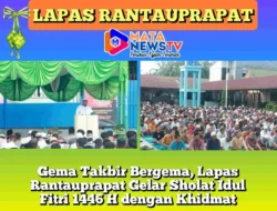 Gema Takbir Bergema, Lapas Rantauprapat Gelar Sholat Idul Fitri 1446 H dengan Khidmat