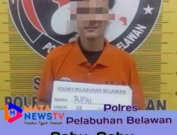 Sat Narkoba Polres Pelabuhan Belawan Tangkap Pengedar Shabu di Pematang Johar