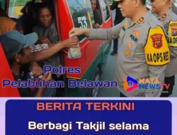 Polres Pelabuhan Belawan Rutin Bagikan Takjil untuk Warga di Bulan Ramadhan