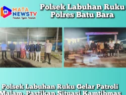 Polsek Labuhan Ruku Gelar Patroli Malam, Pastikan Situasi Kamtibmas Aman dan Kondusif