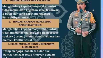 Polres Simalungun Imbau Tertib Lalu Lintas Sambut Ramadhan 1446 H
