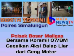 Patroli Gabungan Polsek Bosar Maligas Bersama TNI Berhasil Gagalkan Aksi Balap Liar