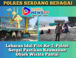Lebaran Idul Fitri Ke-2, Polres Sergai Pastikan Keamanan Objek Wisata Pantai