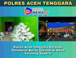 Polres Aceh Tenggara Gerebek Peredaran Beras Oplosan di Desa Terutung Seperai