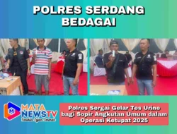 Polres Sergai Gelar Tes Urine bagi Sopir Angkutan Umum dalam Operasi Ketupat 2025