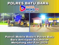 Patroli Mobile Roda-4 Polres Batu Bara Antisipasi Kejahatan Menjelang Idul Fitri 2025