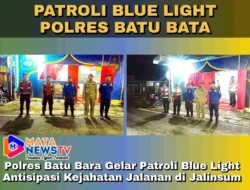 Polres Batu Bara Gelar Patroli Blue Light Antisipasi Kejahatan Jalanan di Jalinsum