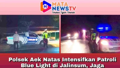 Polsek Aek Natas Intensifkan Patroli Blue Light di Jalinsum, Jaga Keamanan Malam Hari,