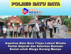 Kapolres Batu Bara Tinjau Lokasi Wisata Pantai Sejarah dan Salurkan Bantuan Sosial untuk Warga Kurang Mampu