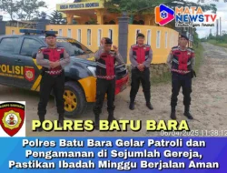 Polres Batu Bara Gelar Patroli dan Pengamanan di Sejumlah Gereja, Pastikan Ibadah Minggu Berjalan Aman