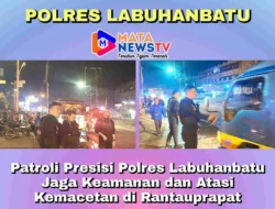 Patroli Presisi Polres Labuhanbatu Jaga Keamanan dan Atasi Kemacetan di Rantauprapat