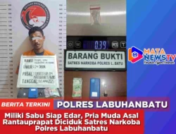Miliki Sabu Siap Edar, Pria Muda Asal Rantauprapat Diciduk Satres Narkoba Polres Labuhanbatu