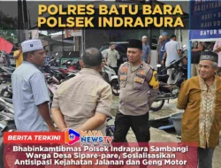 Bhabinkamtibmas Polsek Indrapura Sambangi Warga Desa Sipare-pare, Sosialisasikan Antisipasi Kejahatan Jalanan dan Geng Motor