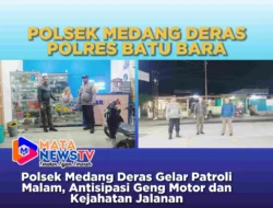 Polsek Medang Deras Gelar Patroli Malam, Antisipasi Geng Motor dan Kejahatan Jalanan