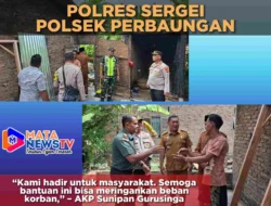 Polri Peduli! Polsek Perbaungan Salurkan Bantuan kepada Korban Kebakaran di Desa Pegajahan