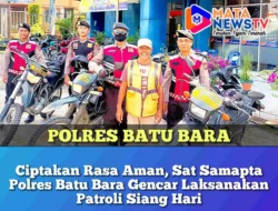 Ciptakan Rasa Aman, Sat Samapta Polres Batu Bara Gencar Laksanakan Patroli Siang Hari