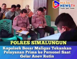 Kapolsek Bosar Maligas Tekankan Pelayanan Prima ke Personel Saat Gelar Anev Rutin